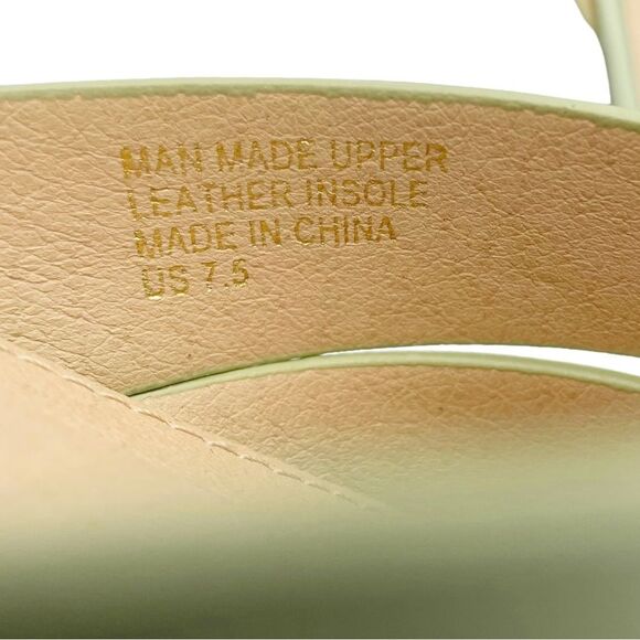 NEW Mi.iM Reece Woven Leather Mint Green Pistachio Open Toe Slide Size 7.5 NWOB - Picture 14 of 16
